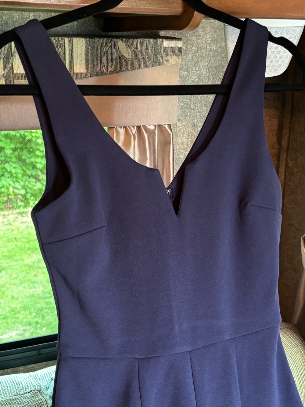 Nordstrom Navy V-neck Sleeveless Jumpsuit